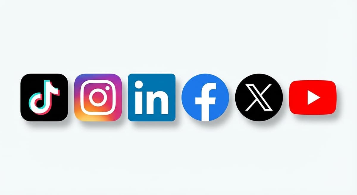 Supported social media platforms: TikTok, Instagram, LinkedIn, Facebook, X, YouTube